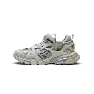 Thick-soled White Men's Ins Tide New Sports Men's Shoes side view showcasing trendy design and comfortable cushioning.