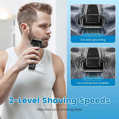 Electric Foil Face Shaver 5-Blade Electric Razor For Men Wet & Dry Jawline Beard Trimmer Precision Sideburn Shavers IPX6