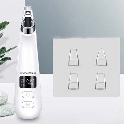 Electric blackhead artifact with interchangeable tips for effective skin care and cleansing.