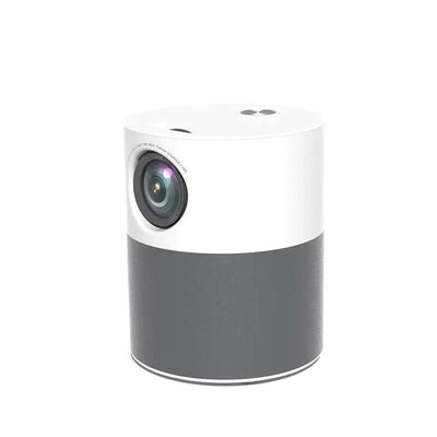 New Mini Home High-definition Projector with sleek white and gray design for versatile front projection.