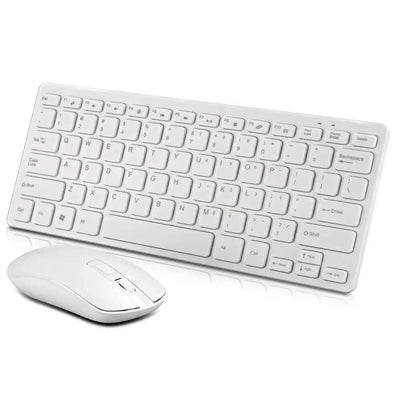 Wireless Keyboard And Mouse Set Chocolate on a white background, featuring sleek design and wireless connectivity.