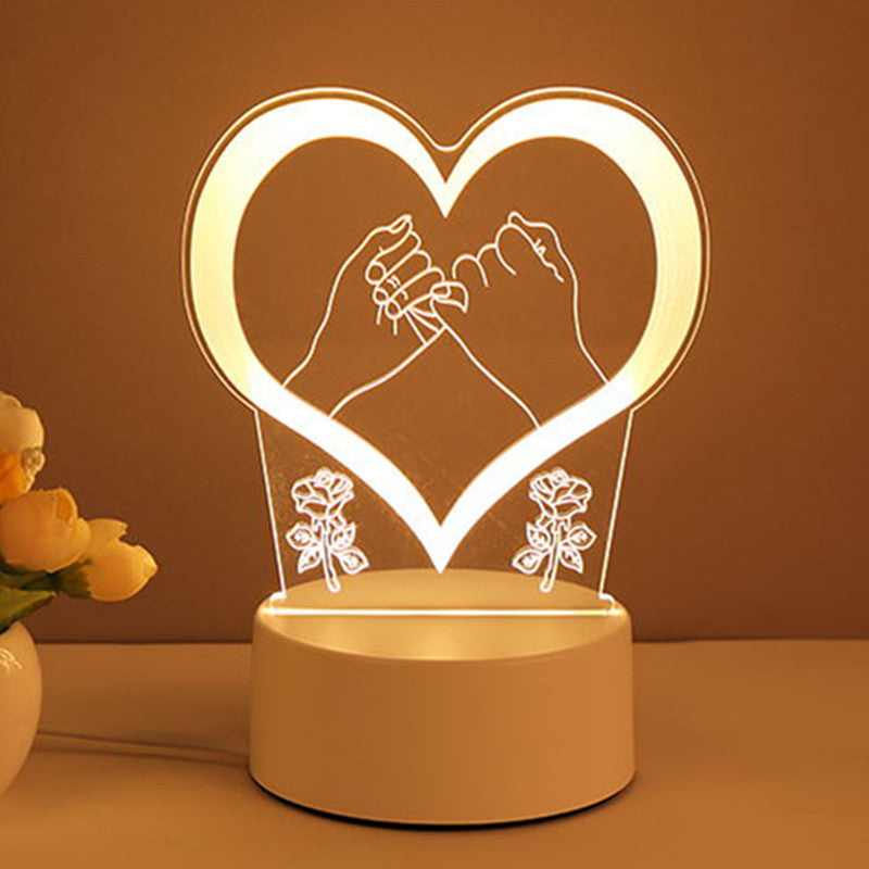 3D Lamp Acrylic USB LED Night Lights Neon Sign Lamp Xmas Home Decorations For Room Decor Valentines Day Gifts - Nexa Home