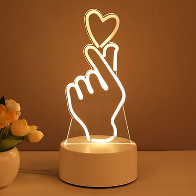 3D Lamp Acrylic USB LED Night Lights Neon Sign Lamp Xmas Home Decorations For Room Decor Valentines Day Gifts - Nexa Home