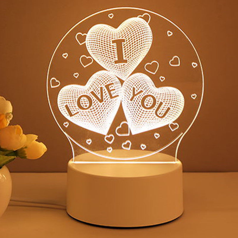 3D Lamp Acrylic USB LED Night Lights Neon Sign Lamp Xmas Home Decorations For Room Decor Valentines Day Gifts - Nexa Home