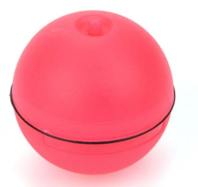 LED Laser Electronic Rolling Pet Funny Cat Toy Ball in bright pink color.