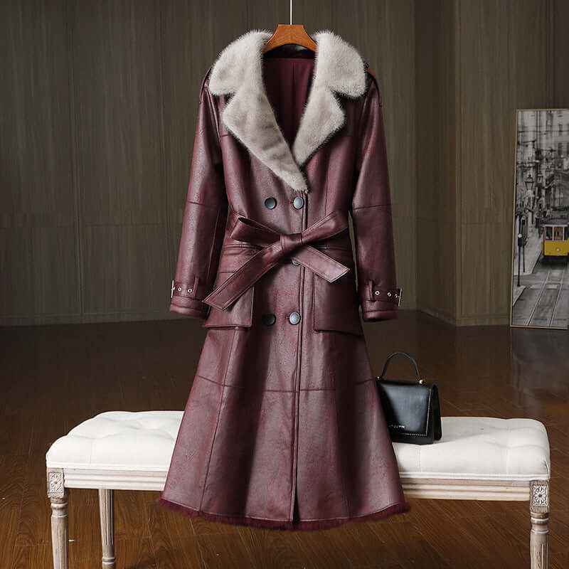 Rabbit Fur Women's Jacket - Stylish All-in-One Suit