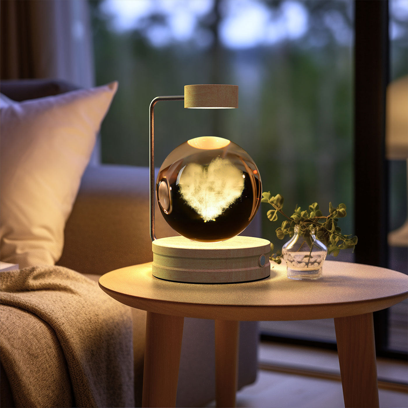 Crystal Ball Cosmic Dinosaur Indoor Night Light USB Power Warm Bedside Light Birthday Gift Night Lamp - Nexa Home