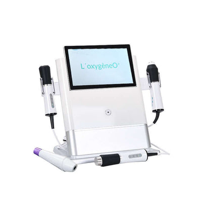 3 In 1 Ultrasonic CO2 Exfoliate Face Lifting Device Oxygen with display and handpieces for facial care.