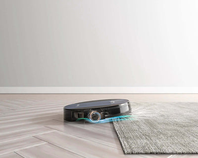 Geek Smart Robot Vacuum Cleaner G6 Plus, Ultra-Thin, 1800Pa Strong Suction, Automatic Self-Charging, Wi-Fi Connectivity, App Control on floor.