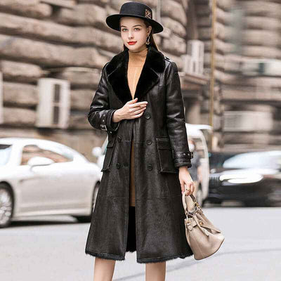Rabbit Fur Women's Jacket - Stylish All-in-One Suit