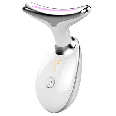 EMS Thermal Neck Lifting And Tighten Massager Electric Microcurrent Wrinkle Remover device with LED display and ergonomic design.