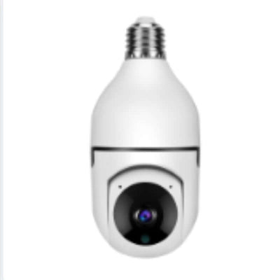 WiFi CAMERA 1080P Bulb 4X Zoom Camera E27 Home 5GWiFi Alarm Monitor front view image of the integrated dome style camera