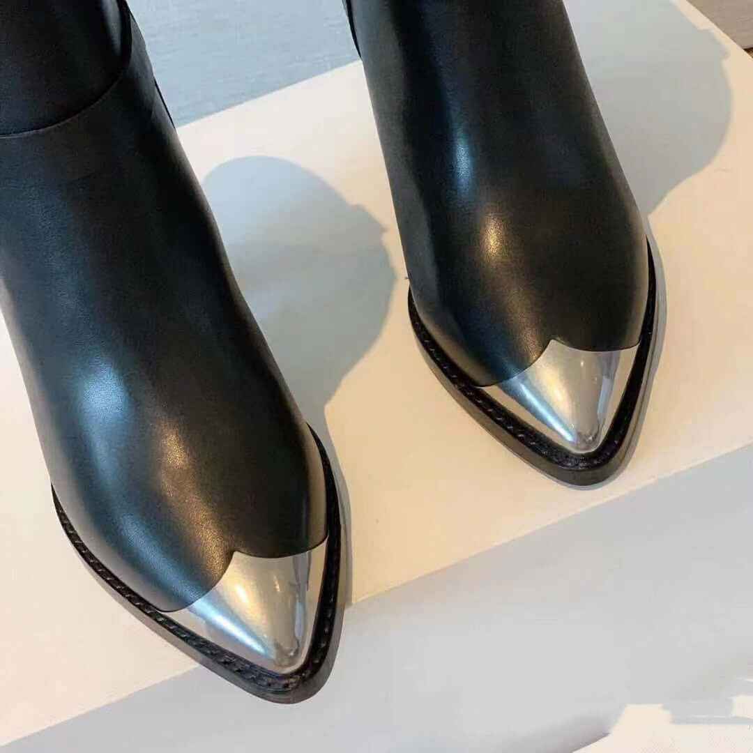 Boots Women - New High Heel Low Tube Pointed Toe