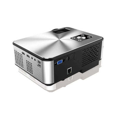 HD Home Multi-function Projector 1080P Home showing sleek design and multiple input interfaces.