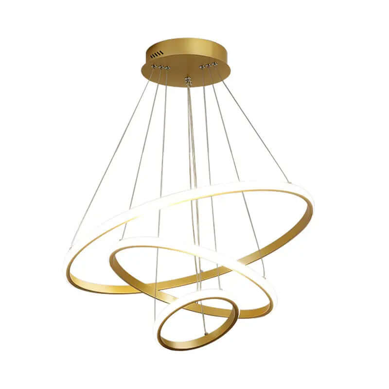 Living Room Chandelier Dining Room Lamp Intelligent Simple Household Chandelier with modern design and LED rings.