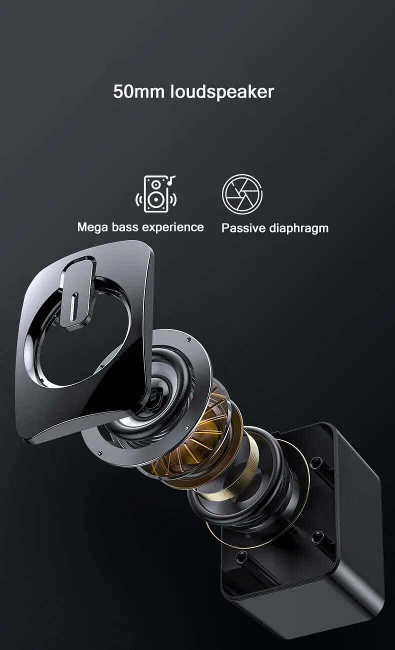 Desktop Computer Desktop Notebook Small Speaker with 50mm loudspeaker for mega bass experience and passive diaphragm.
