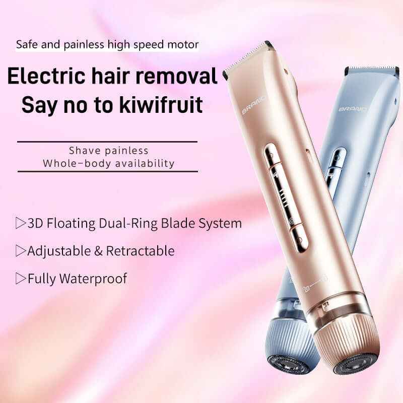 2 In 1 Hair Removal Epilator USB Rechargeable Trimmer Women Body Razor Face Leg Armpit Bikini Hand Pubic Shaver Hair Remover