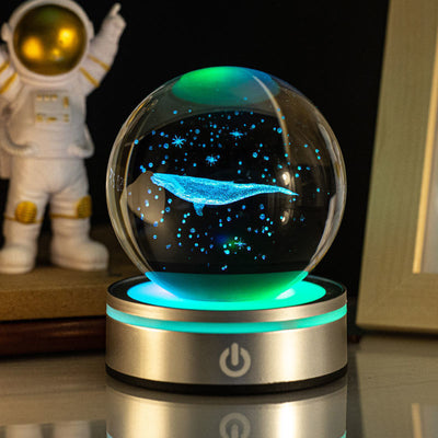 Creative 3D Inner Carving Luminous Crystal Ball Colorful Gradient Small Night Lamp Home Decorations Gifts Selection - Nexa Home