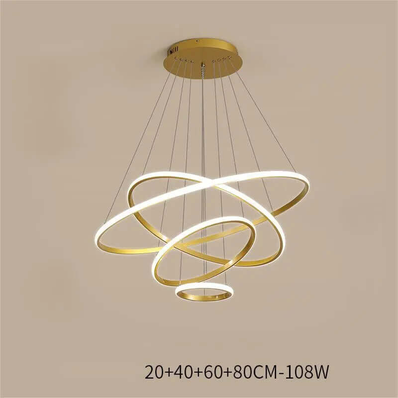 Living Room Chandelier Dining Room Lamp Intelligent Simple Household Chandelier with modern design and LED lighting.