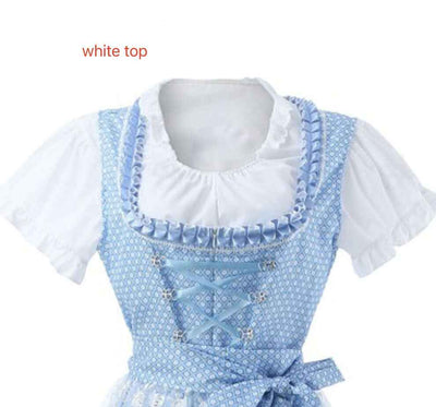 Halloween Long Short-sleeved Printed Lace-up Dress