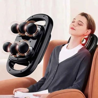 6 Head Massage Gun for Muscle Relief Deep Tissue Percussion for Neck Cervical Spine  Full Body