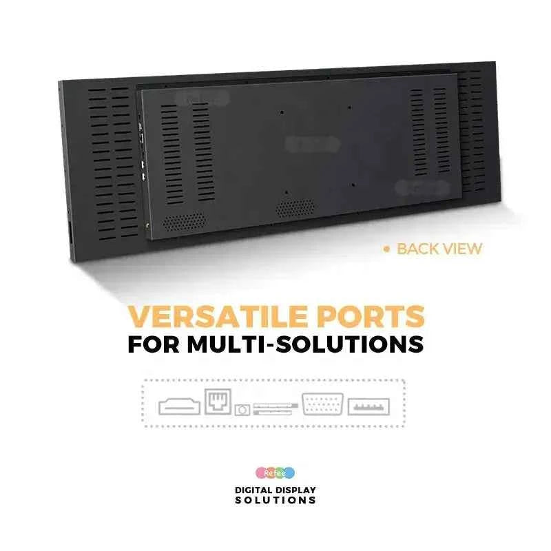 Ultra Wide Stretched Bar Display Monitor Lcd Advertising Screen Shelf Edge For Supermarket