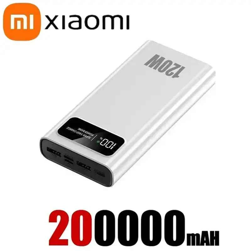 Xiaomi 120W 200000mAh Power Bank Super Fast Charging Battery High Capacity Digital Display PowerBank For iPhone Huawei 2025