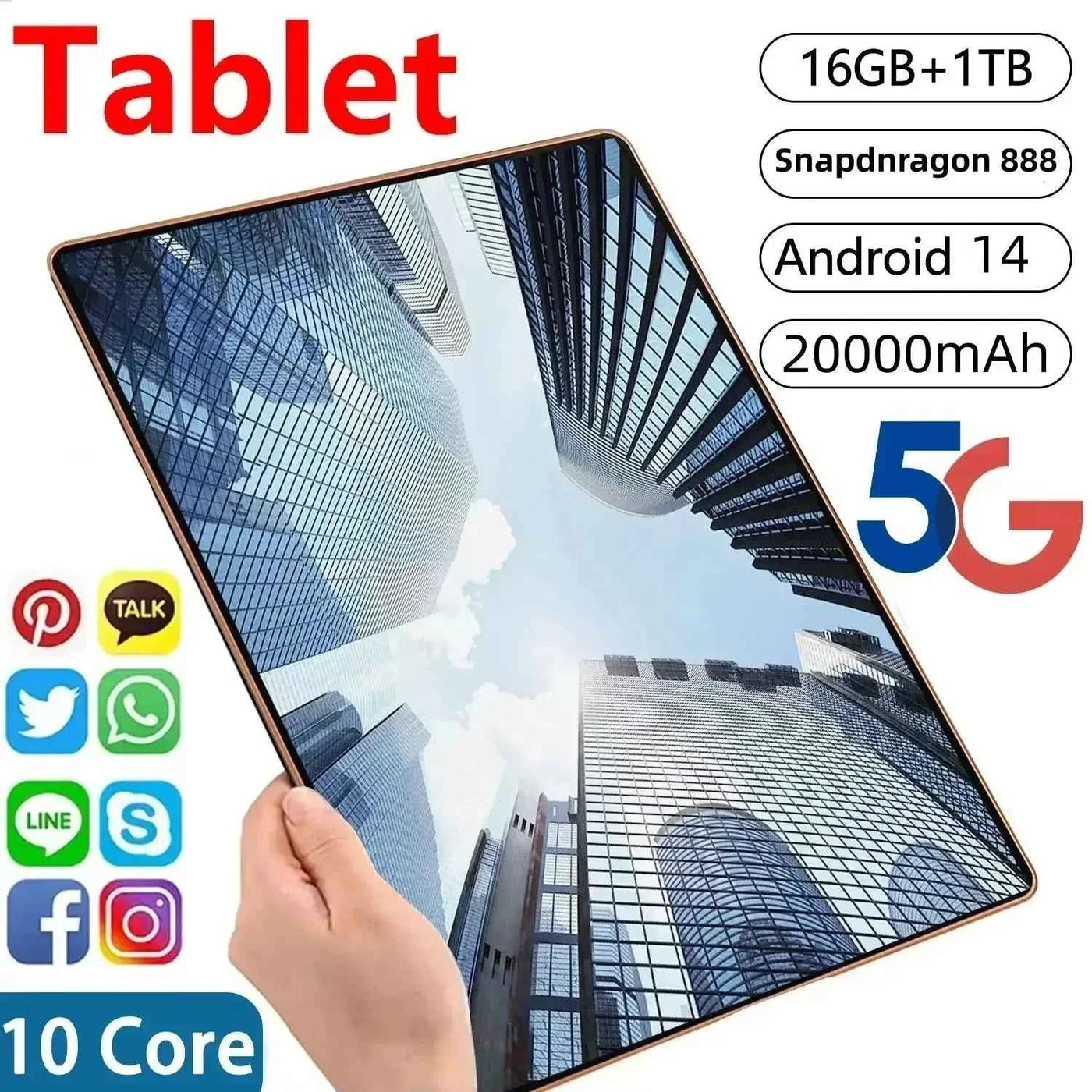 2025 New Original Global Edition Tablet Android 14 Pad 15 Pro 22GB + 2TB Snapdragon 888 Tablet 5G Dual SlM Card WIFI HD 4K Mi Ta