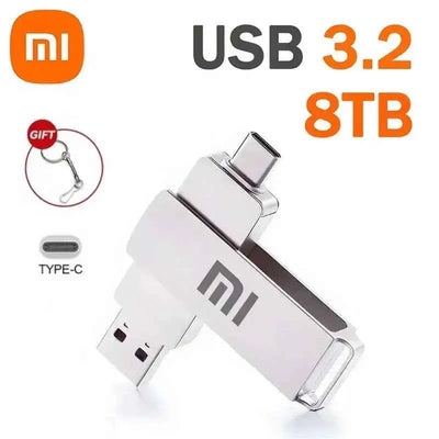 Xiaomi 16TB Flash Drive USB 3.2 High Speed Waterproof USB Transfer Type-c 2-In-1 8TB 16TB OTG Pendrive Flash Disk For Computer