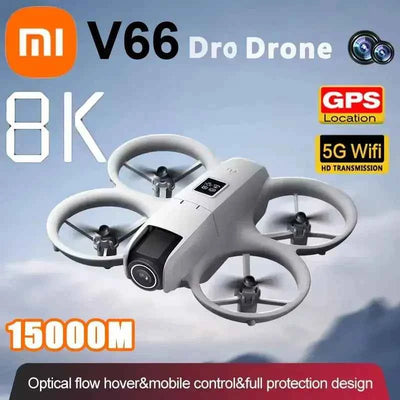 Xiaomi V66 Mini RC Aerial Drone 8K Professinal Wide Angle HD Camera Foldable Obstacle Avoidance Helicopter High Drone Toy New