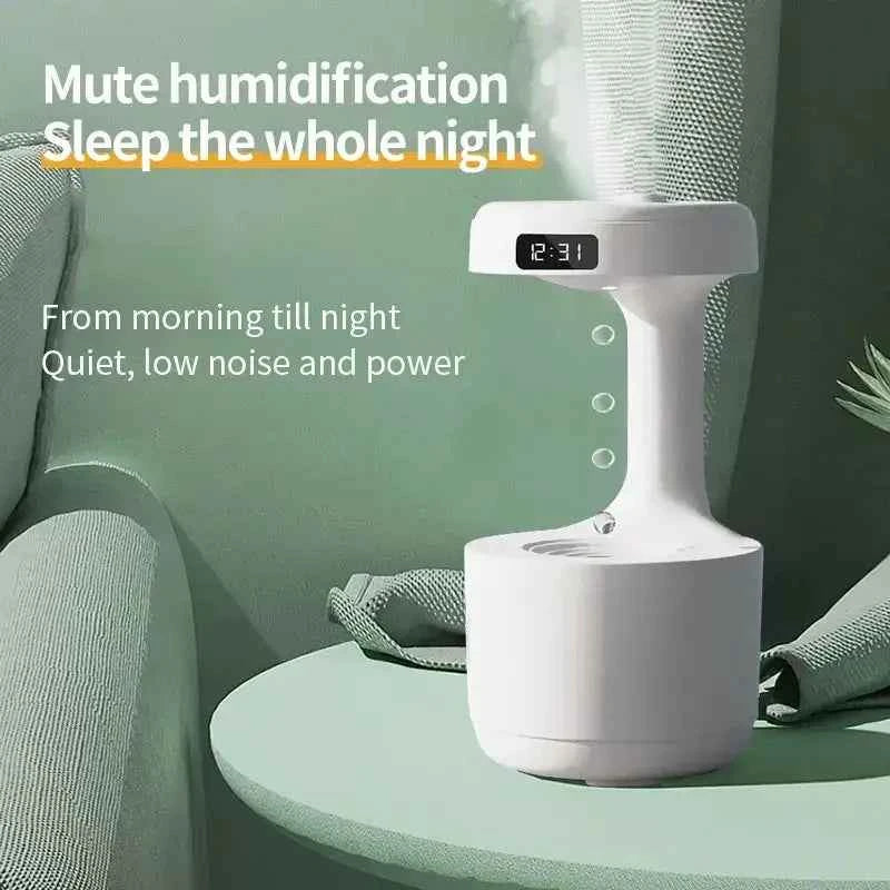 Air Humidifier Diffuser - Anti-Gravity Funny Water Droplets Ultrasonic Cool Mist Maker Fogger with LED Display for Home Office