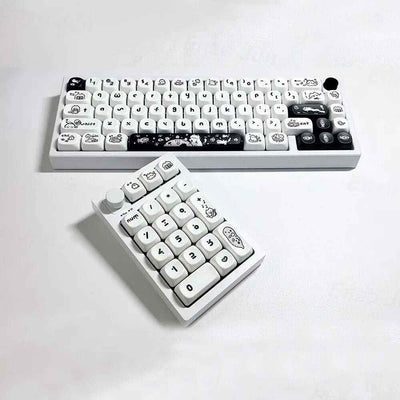 Kitten's Fantasy Key Cap MOA Height Flat Chest Height Black And White Cat Cute Key Cap In Stock