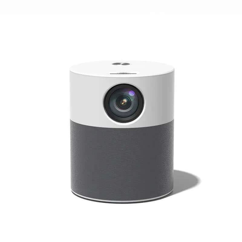 New Mini Home High-definition Projector in sleek white and gray design for superior viewing experience.