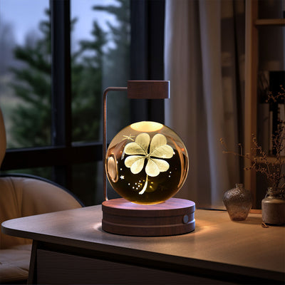 Crystal Ball Cosmic Dinosaur Indoor Night Light USB Power Warm Bedside Light Birthday Gift Night Lamp - Nexa Home