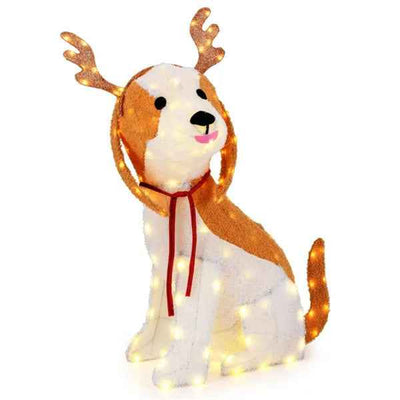Christmas Dog Decorations With LED Lights, Christmas Decorations