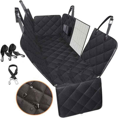 Dog Car Seat Cover View Mesh Pet Carrier Hammock Safety Protector Car Rear Back Seat Mat With Zipper And Pocket For Travel