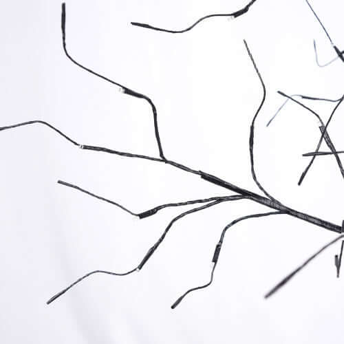 3 Pack Halloween Spooky Tree With Purple Lights, 4FT 5FT And 6FT, Lighted Black Tree For Halloween Decoration branch details.