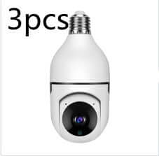 WiFi CAMERA 1080P Bulb 4X Zoom Camera E27 Home 5GWiFi Alarm Monitor with 3pcs bulb-style design.