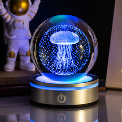 Creative 3D Inner Carving Luminous Crystal Ball Colorful Gradient Small Night Lamp Home Decorations Gifts Selection - Nexa Home