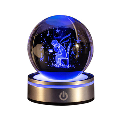 Creative 3D Inner Carving Luminous Crystal Ball Colorful Gradient Small Night Lamp Home Decorations Gifts Selection - Nexa Home