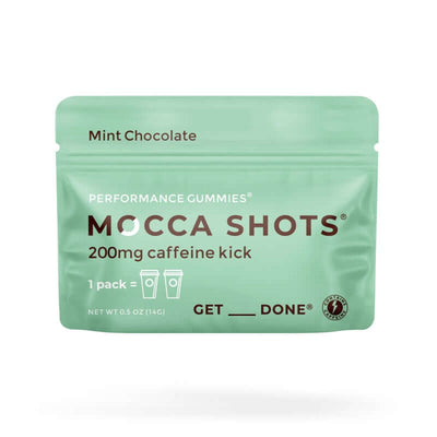 Coffee Gummy pack with mint chocolate flavor offering a boost of caffeine.