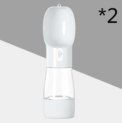 Traveling Out Portable Dog Water Dispenser in white with a removable top for easy use.
