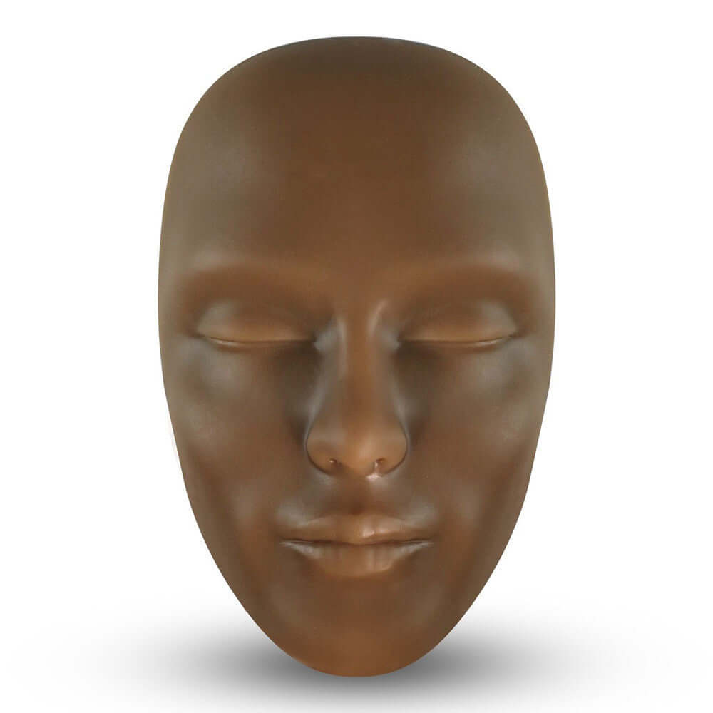 Cosmetics Suit Makeup Full Set mannequin face for makeup application practice and demonstration.