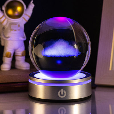 Creative 3D Inner Carving Luminous Crystal Ball Colorful Gradient Small Night Lamp Home Decorations Gifts Selection - Nexa Home