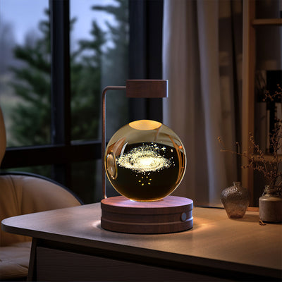 Crystal Ball Cosmic Dinosaur Indoor Night Light USB Power Warm Bedside Light Birthday Gift Night Lamp - Nexa Home